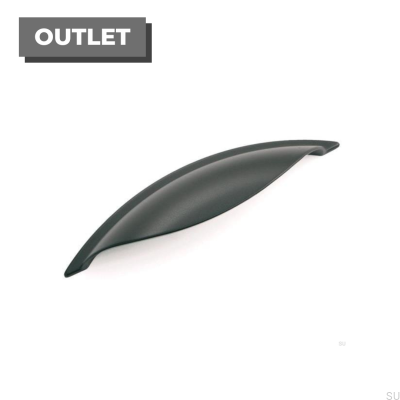 Länglicher Möbelgriff 3940 Metall Schwarz