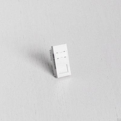 RJ45 CAT6 Buchsenmodul für Europlatte, weiß, britischer Standard