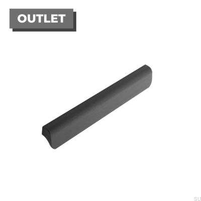 Fall 224 länglicher Möbelgriff Aluminium Schwarz