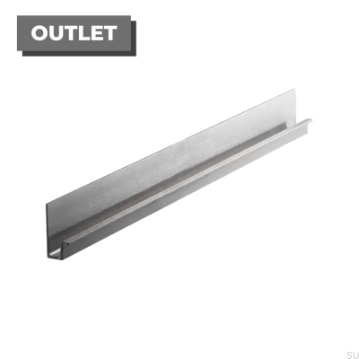 Wandkantenmöbelgriff 1196 Silber Aluminium
