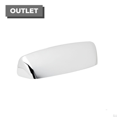 Muschel-Möbelgriff Toronto 96 Silber poliertes Chrom