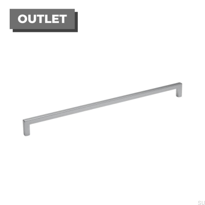 Möbelgriff lang 0143 492 Silber gebürstet (Edelstahloptik)