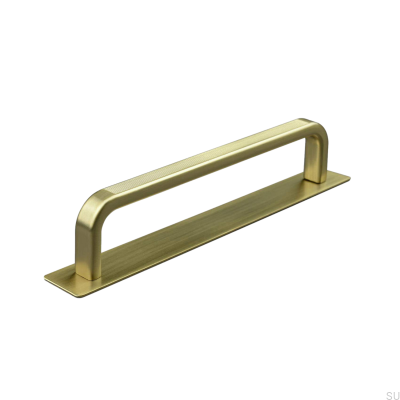 Gardone 160 Stripe Brushed Gold Längsmöbelgriff mit Unterlegscheibe