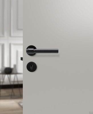 Helix 200 Türgriff im skandinavischen Standarddesign, schlichtes Metall, schwarz