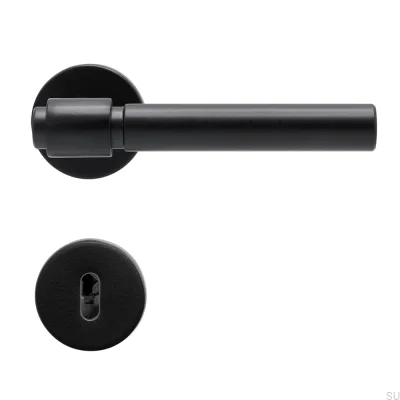 Helix 200 Türgriff im skandinavischen Standarddesign, schlichtes Metall, schwarz