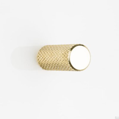 Möbelknauf Fing Grip Unlackiertes Messing