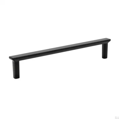 Länglicher Möbelgriff Bror 160, Metall, Mattschwarz