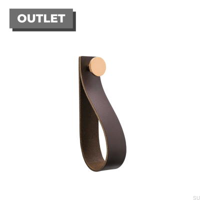 Wandhänger Loop Strap Leder braun mit Kupfer