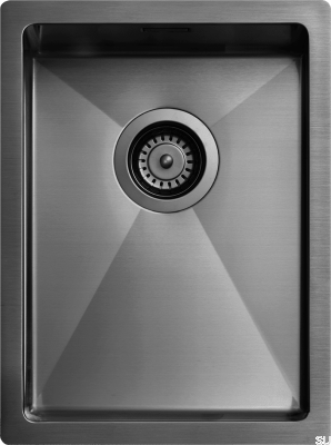 Küchenspüle 3040 Stahl Schwarz Chrom PVD