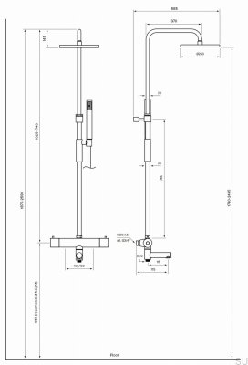 Duschset TVM2200-150 Messing verchromt
