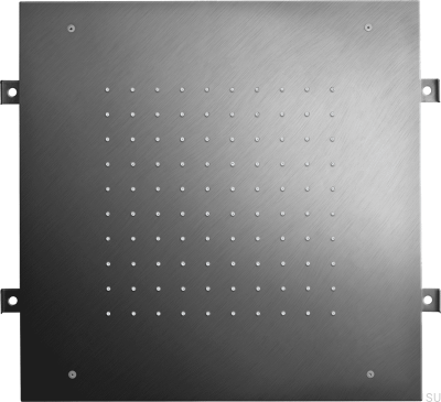Quadratischer Regenduschkopf 400 ZSOF094 Messing Schwarz Chrom gebürstet