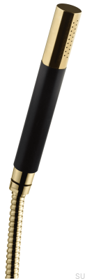 Duschkopf mit Schlauch DSO14090 Messing Honiggold mit Schwarz