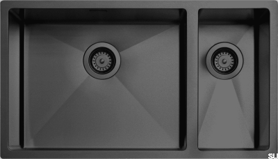 Küchenspüle 7040 Stahl Mattschwarz PVD