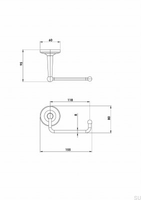 Toilettenpapierhalter TA235 Classic, Messing verchromt