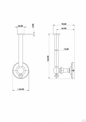 Toilettenpapierhalter TA234 Classic, Messing verchromt