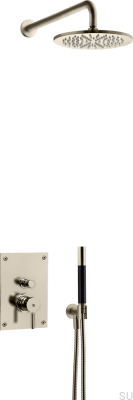 BOX7200 ED2 Duschset aus gebürstetem Nickel-Messing