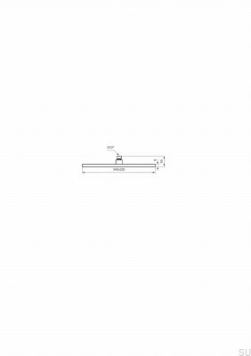 Rechteckiger Regenduschkopf 340 x 220 ZSOF091 Messing verchromt