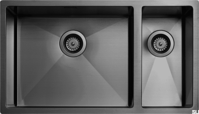 Diskho 7040 Steel Black Chrome PVD Küchenspüle