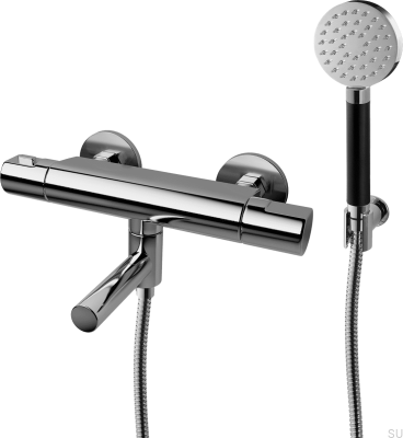 Wandmontierter Thermostat-Badewannenhahn ARM026-150 Messing verchromt