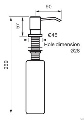 BI228 Seifenspender, gebürstetes Kupfer, unlackiert