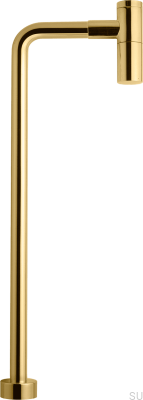 Waschbeckensiphon mit L-förmigem Rohr XA100, honiggoldenes Messing