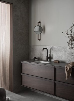 TA816 Badezimmerspiegel aus Messing, Ascot-Grau