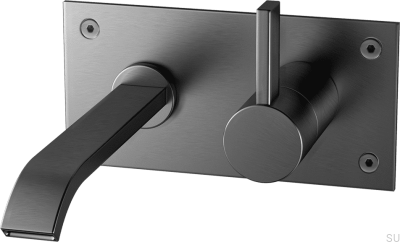 Waschtischarmatur ARM006 Messing Schwarz Gebürstetes Chrom 
