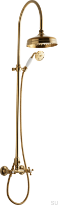 Klassisches Duschset XCOL000-150, Messing poliert, unlackiert