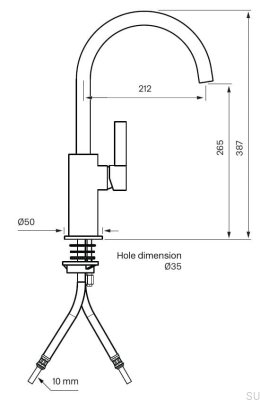 Küchenarmatur ARM380 Honiggold gebürstetes Messing