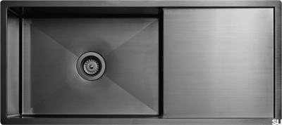 Diskho 8140 Steel Black Chrome PVD Küchenspüle