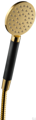 Duschkopf ZDOC095 Messing Honiggold mit Schwarz