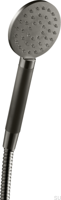 Duschkopf ZDOC095 Messing Schwarz Chrom gebürstet mit Schwarz