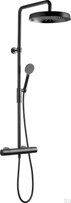 ARM7200-150 Duschset aus Messing, schwarzem Chrom, gebürstet