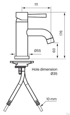EVO071 Waschtischarmatur, verchromtes Messing