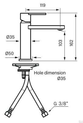 Lin071 Waschtischarmatur aus mattschwarzem Messing