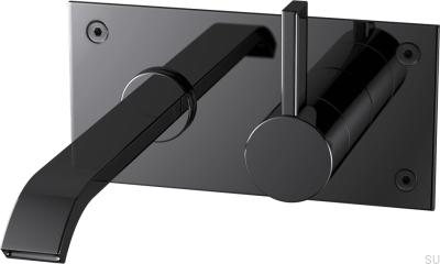 Waschtischarmatur ARM006 Messing Schwarz Chrom