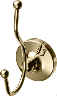 TA243S Klassischer Wandhalter aus poliertem, unlackiertem Messing
