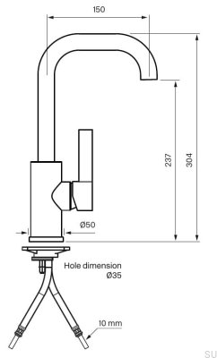 Küchenarmatur ARM878 Mattschwarzes Messing