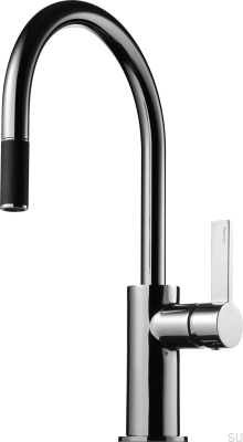Küchenarmatur mit ausziehbarem Auslauf ARM375, Messing verchromt