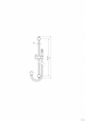 Jet-Duschstange mit verstellbarem Wandhalter ZSAL109 Messing verchromt