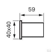 Wandhalter für Duschkopf XSUP030 SQUARE, Messing verchromt