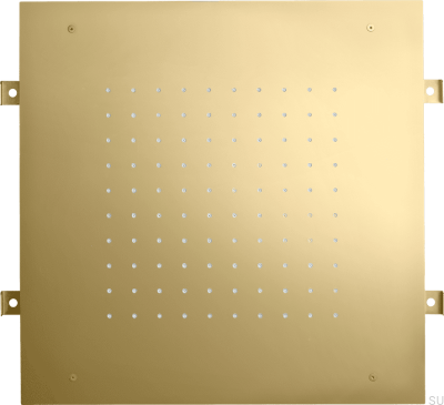 Duschkopf, rechteckige Regenbrause 400 ZSOF094, Messing, Honiggold
