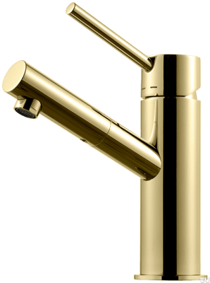 BI071 Waschtischarmatur, honiggoldenes Messing