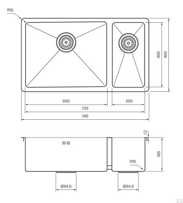 Diskho 7040 Küchenspüle aus Stahl
