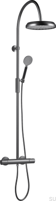 ARM5300-150 Duschset aus Messing, schwarz und gebürstetem Chrom