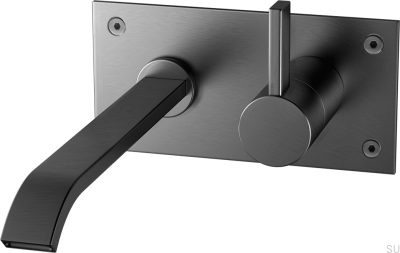 Waschtischarmatur ARM008 Messing Schwarz Gebürstetes Chrom