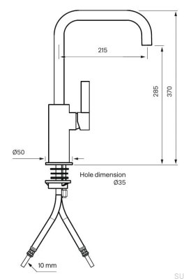Küchenarmatur ARM580 Honiggold gebürstetes Messing