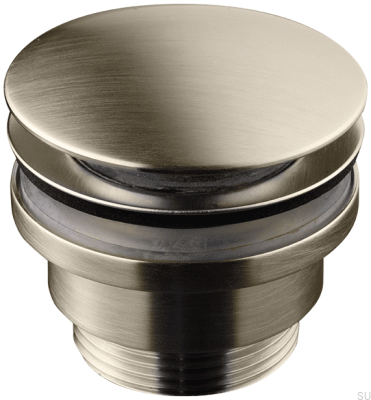 Universeller Pop-up-Waschtisch-Stopper 74400, gebürstetes Nickel-Messing