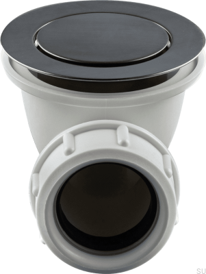 Pop-up-Badewannenstopper 22200 Messing Schwarz gebürstetes Chrom