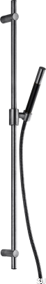 Dso Duschstange mit verstellbarem Wandhalter ZSAL300 Messing Schwarz Gebürstetes Chrom